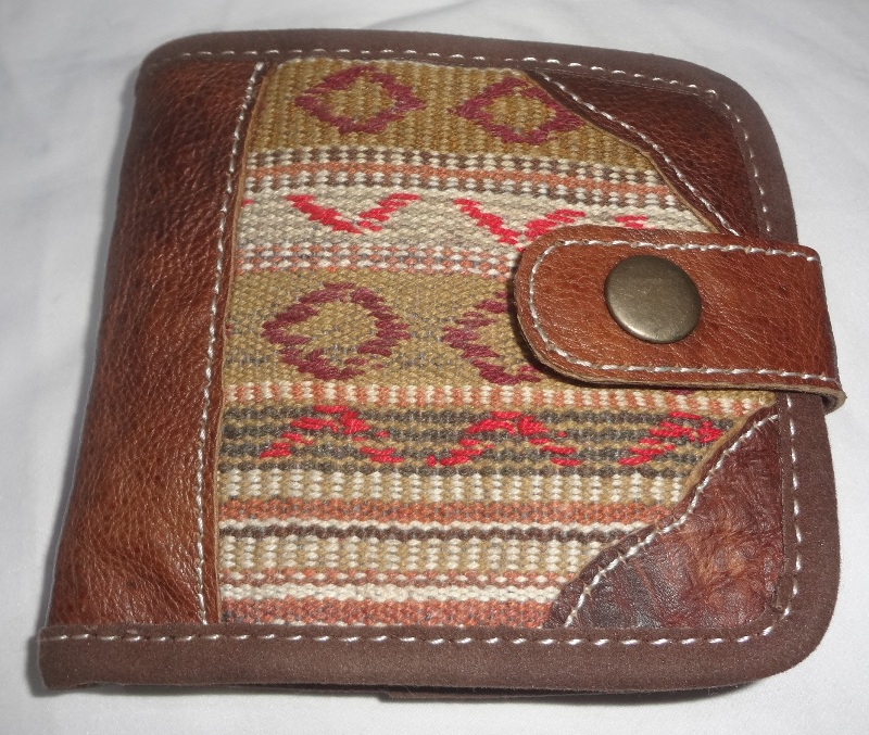 Cotton & Leather Wallet